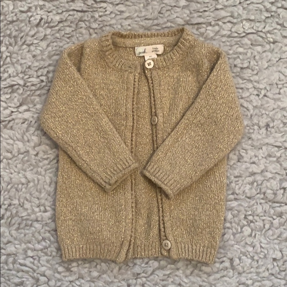 Peek - Little Peanut Gold Cardigan Sweater ✨
